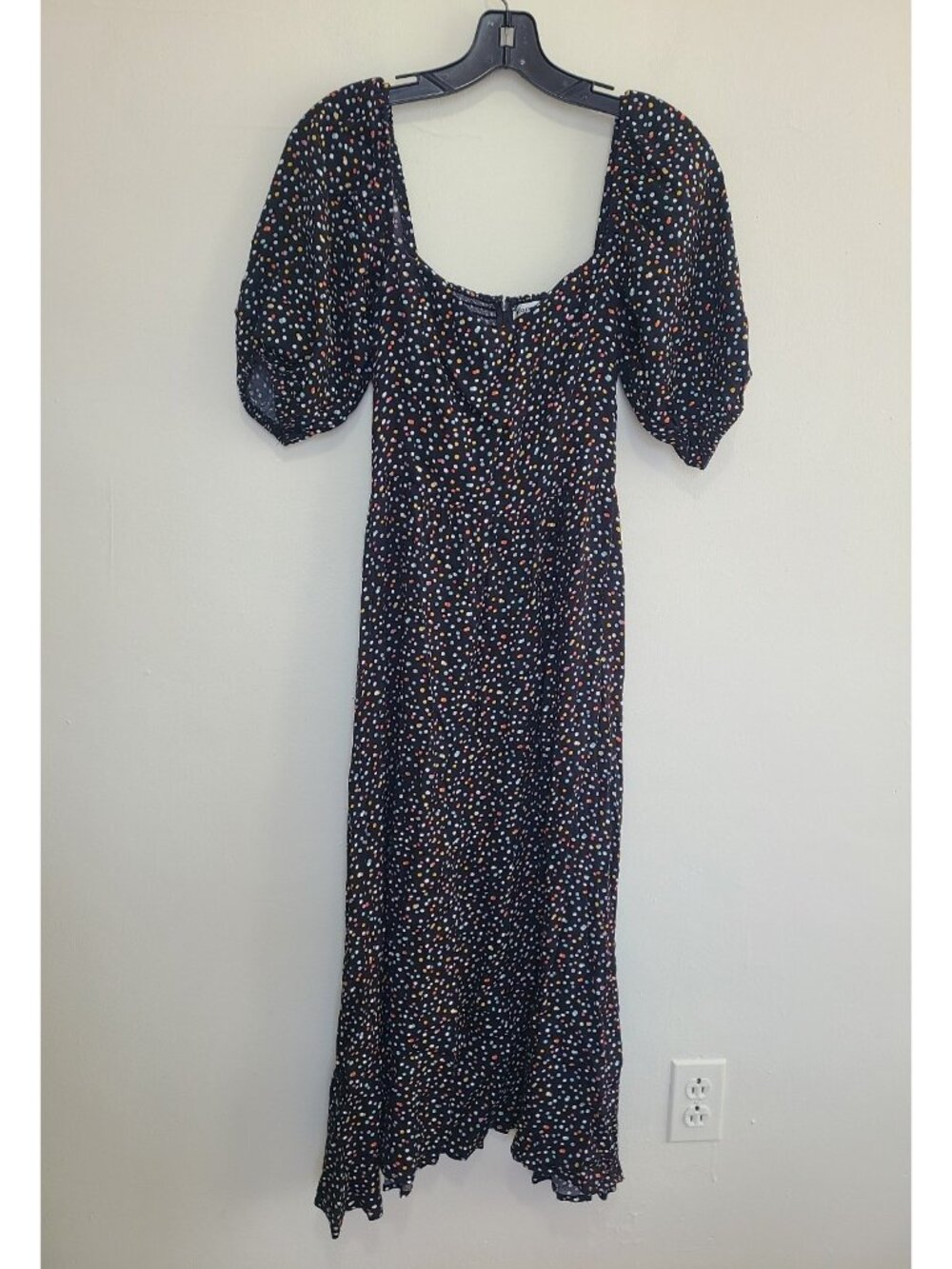 Reformation Multicolor Polka Dot Midi Dress size 2